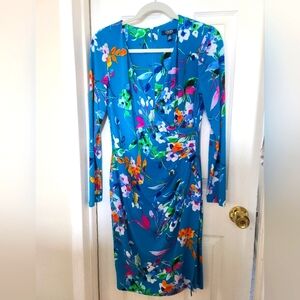 Chaps long sleeve floral dress